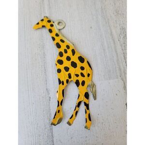 Tin giraffe animal zoo ornament Xmas decor Safari